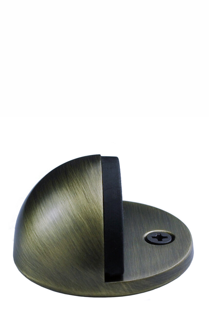 Door Stop - Floor Mounted - Antique Brass