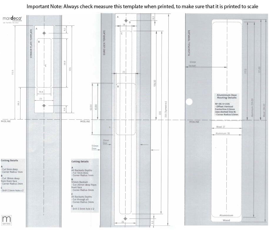 Installation instructions - Mardeco M8104 template