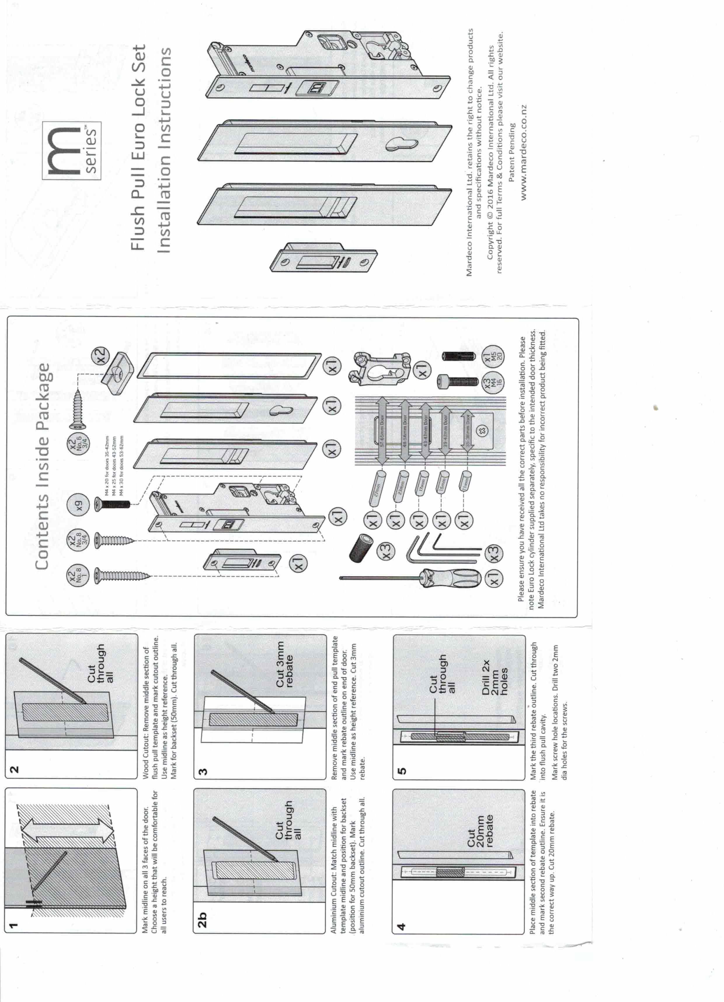 Mardeco 8104 Installation Instructions