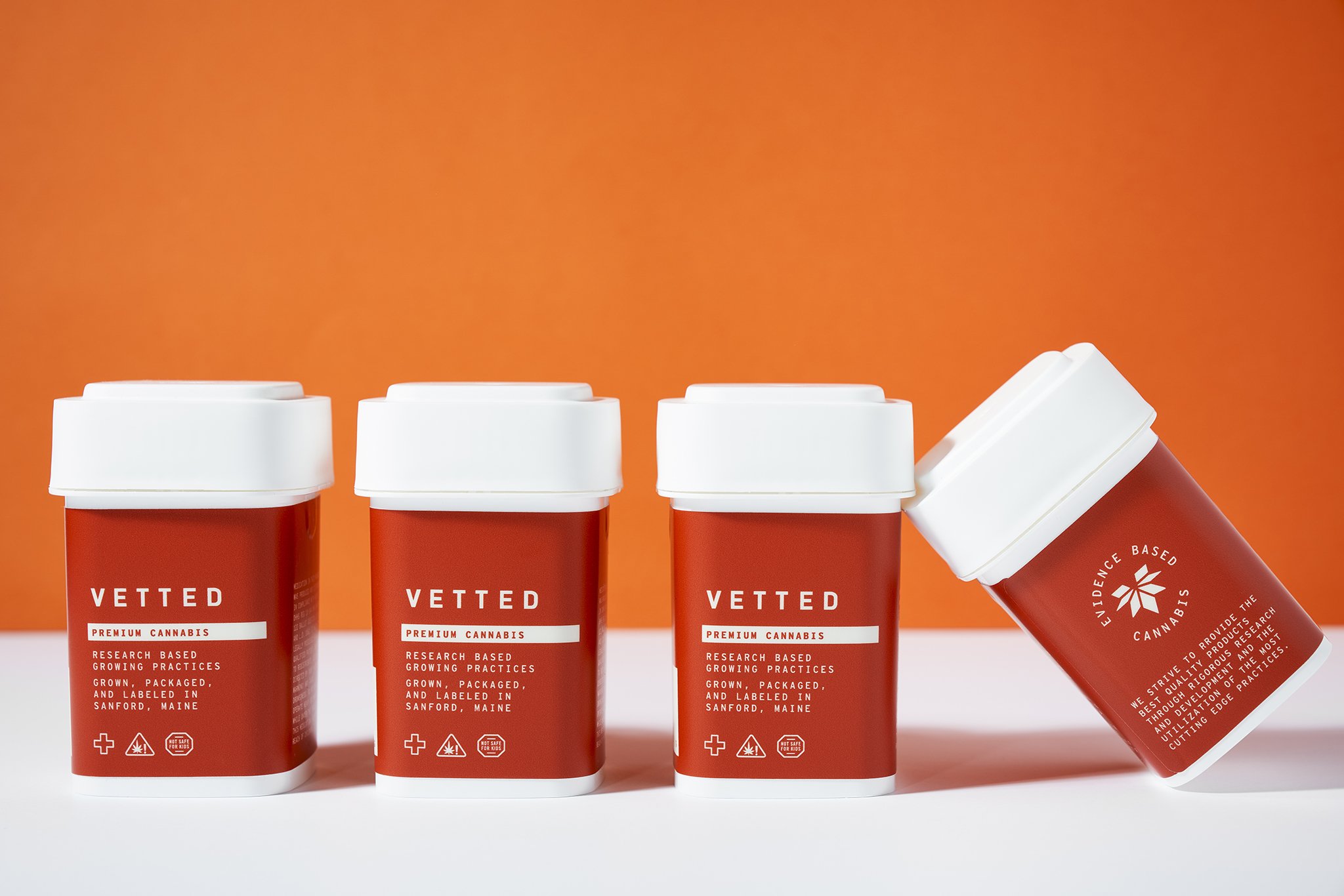 Vetted Cannabis packaging case study, Product Photography, Ben Macri