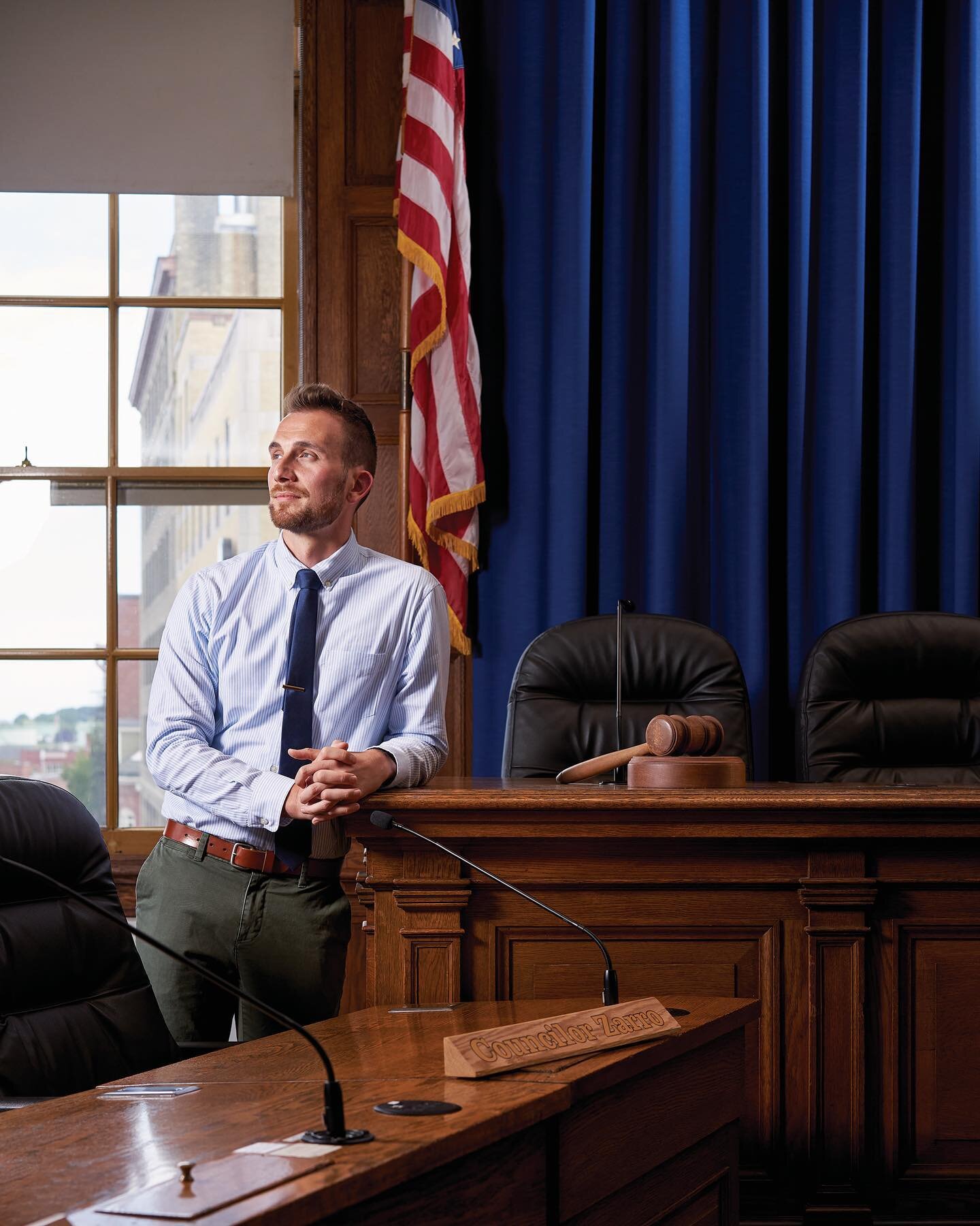 City Councilor and small business owner, Andrew Zarro, photographed in the City Council Chambers for @themainemag. Read more about him in this years Mainers of the Year issue. 
Thanks again @andrewzarro for a great shoot and to @themainemag for anoth