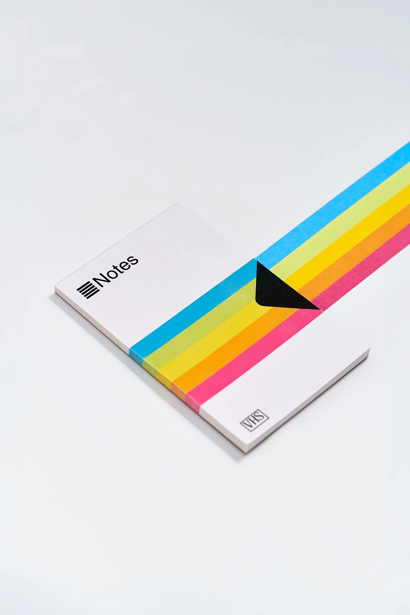 Marigold Press VHS Notepade withe colored stripes.