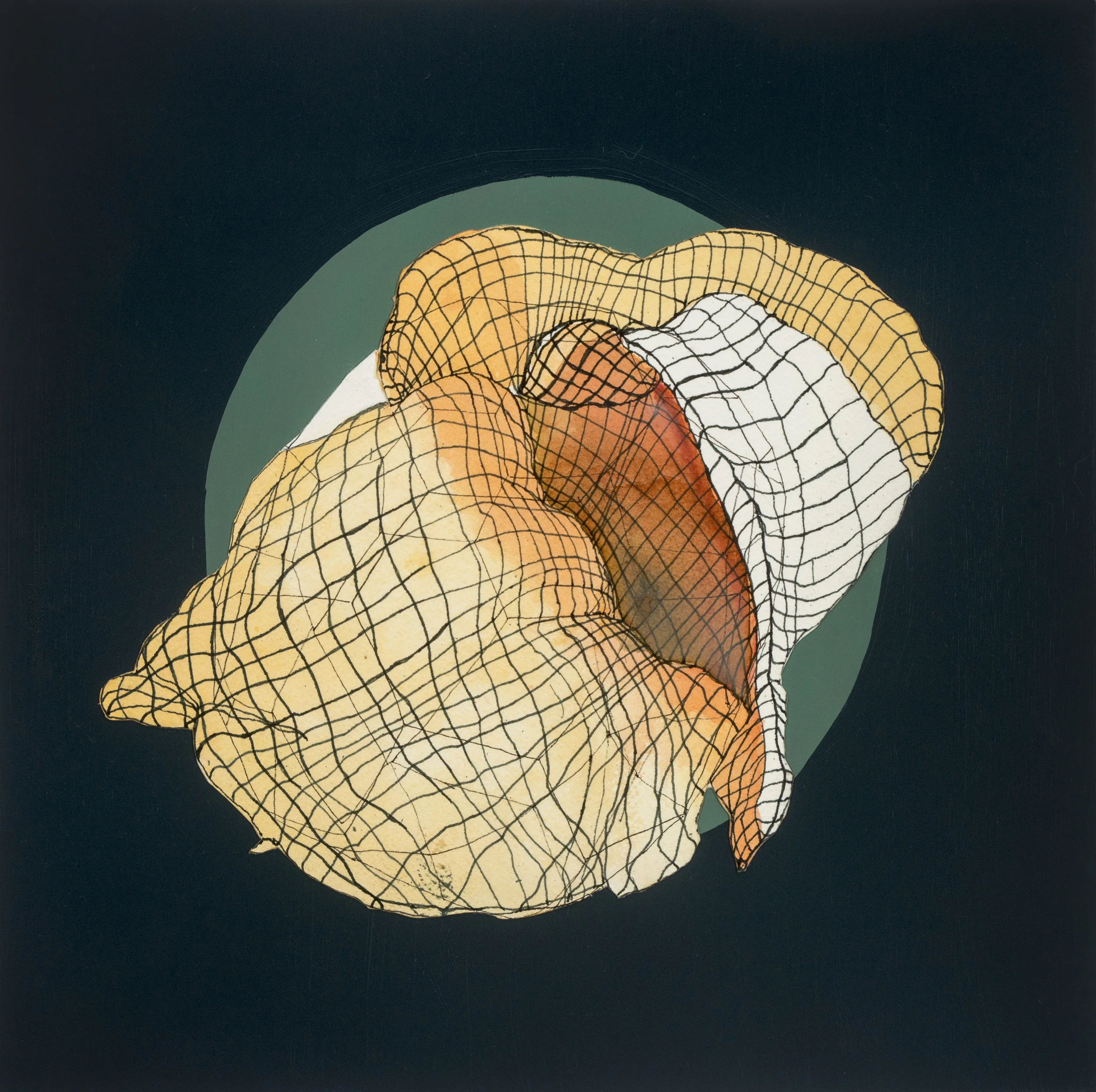 Simultaneous Dimension 8, 2013 acrylic, ink, watercolor, and paper on panel 12" x 12"