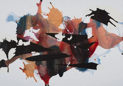 Uncharted Territory, 2011 watercolor, acrylic, and ink on paper 36ʺ x 48ʺ