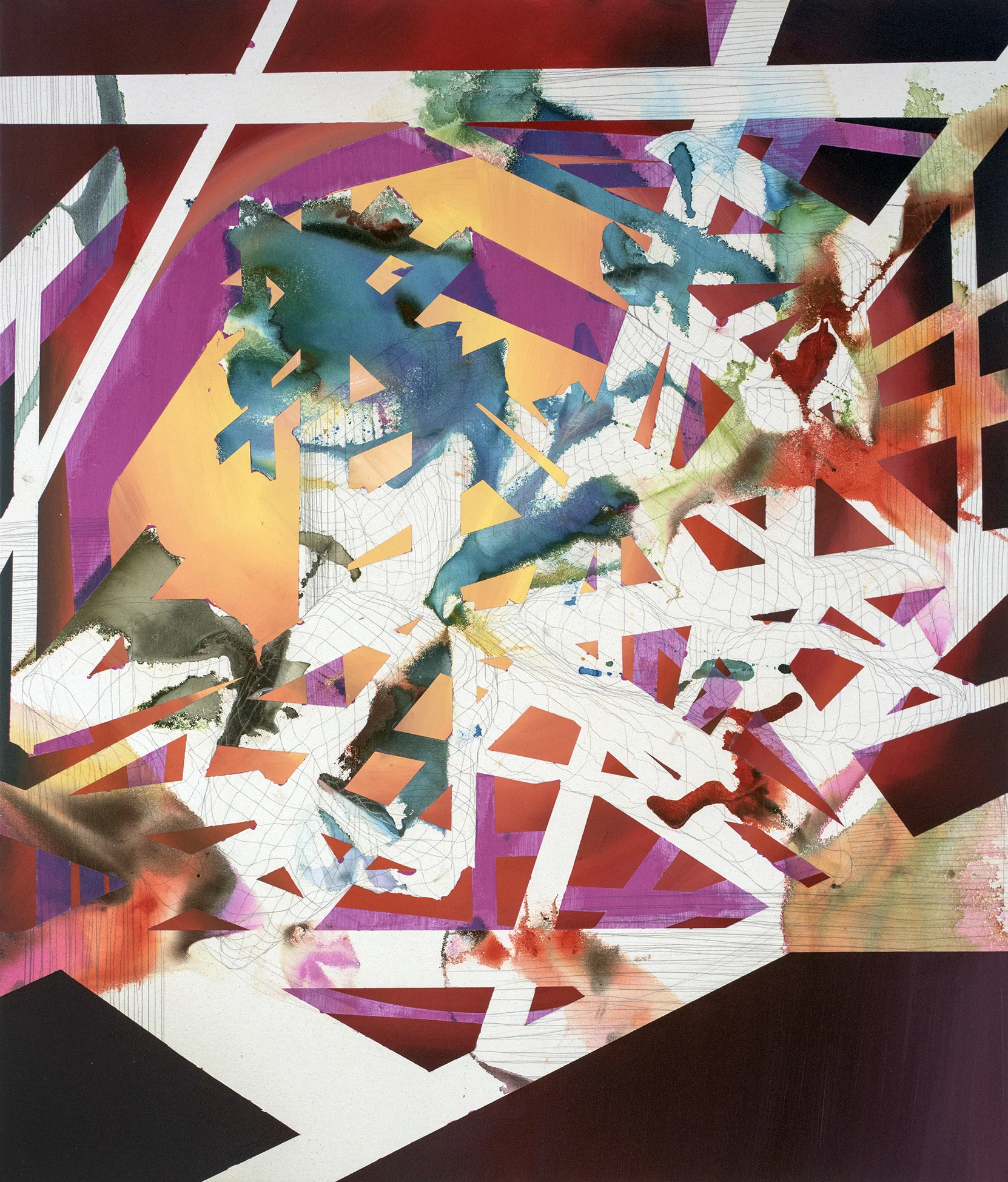 Spontaneity 4, 2016 oil, acrylic, and graphite on canvas 45" x 38.5"