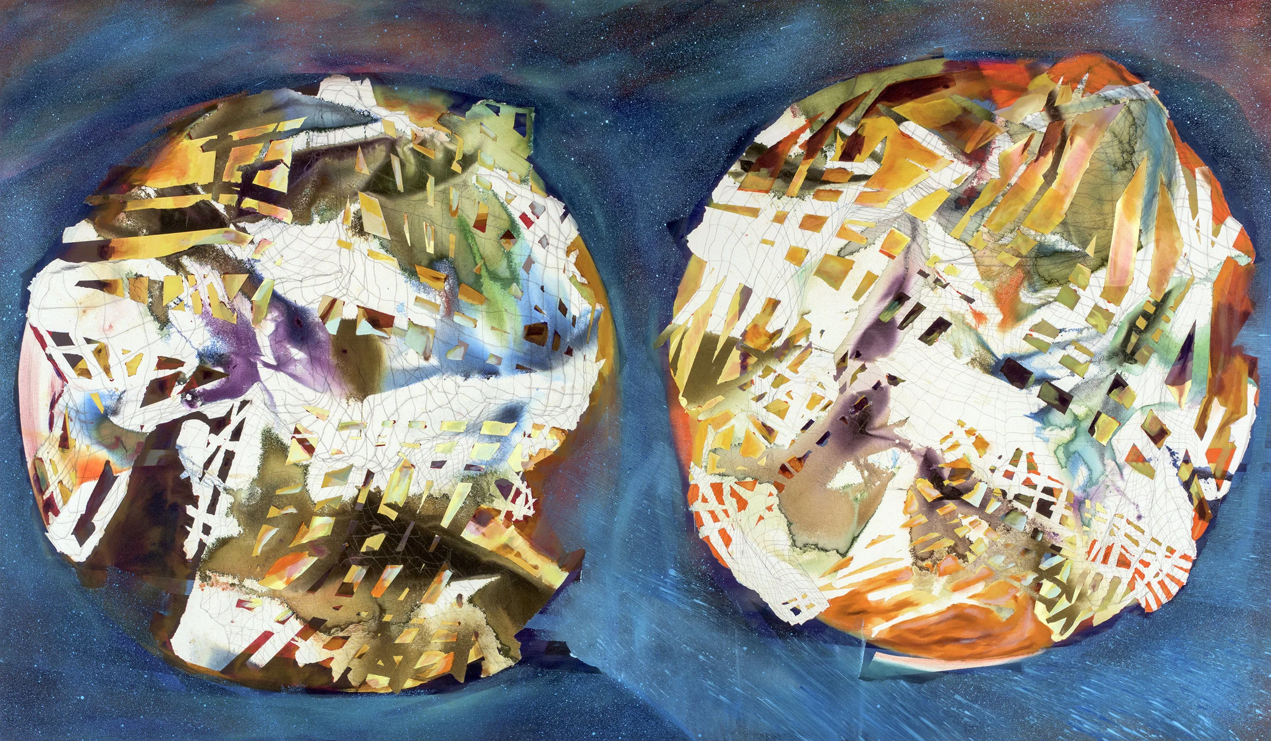Spontaneity 1, 2016 oil, acrylic, and graphite on canvas 45" x 77"