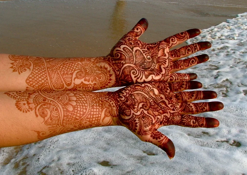 Henna Hands at Beachside in Goa 