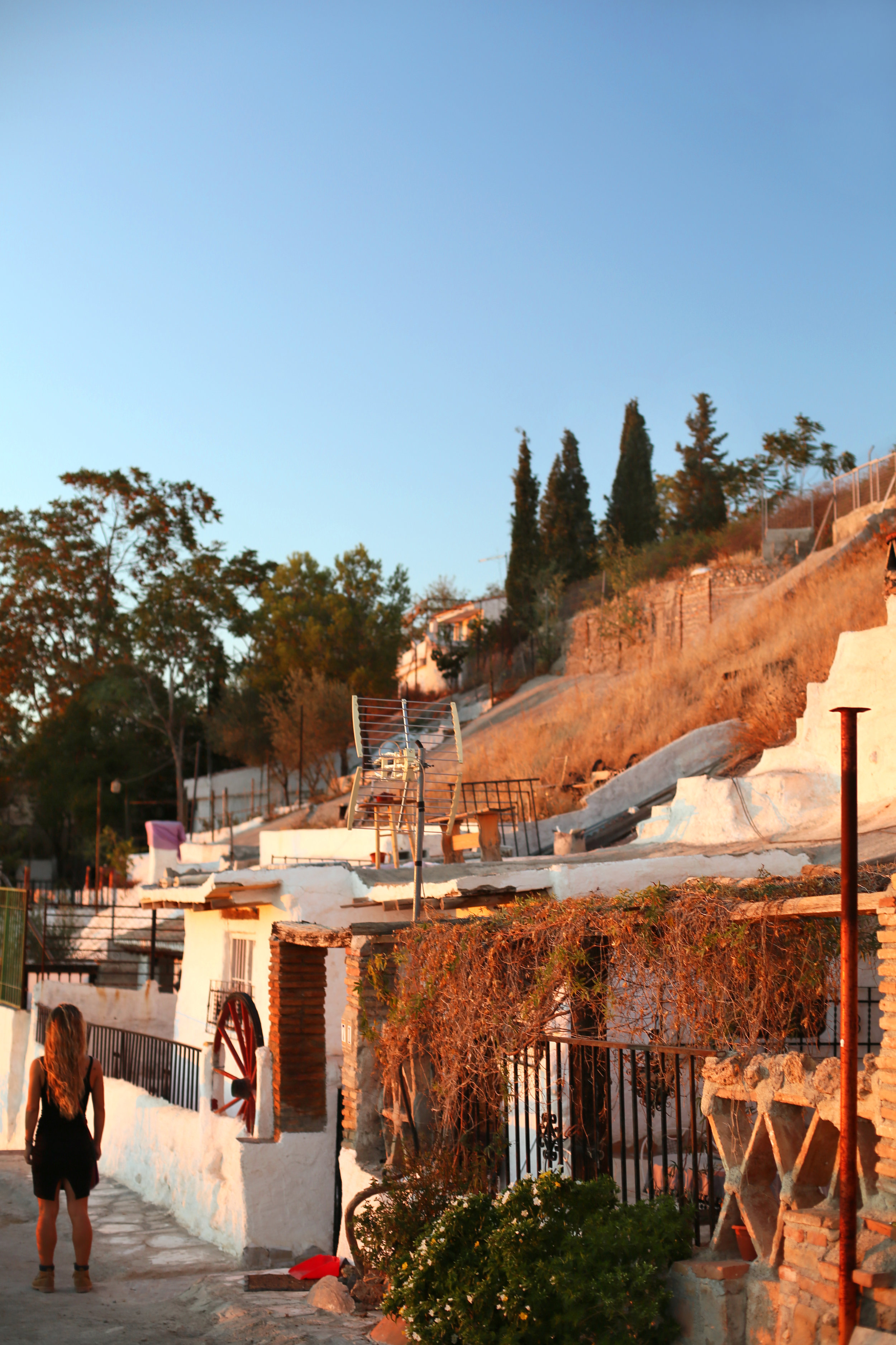 Homes in Sacromonte on the way up to the gypsy caves