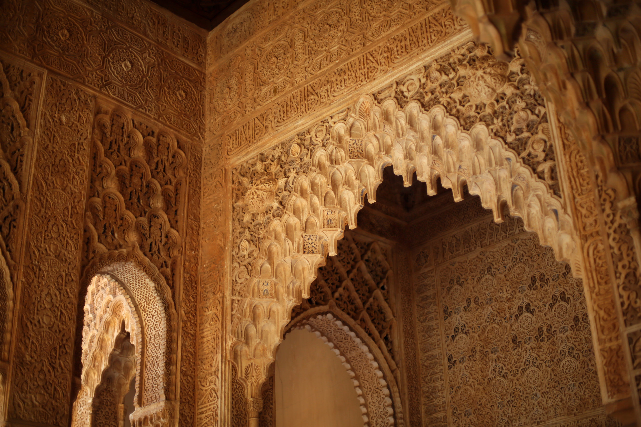 It was within the courts of the Alhambra that Queen Isabella and King Ferdinand met with Christopher Columbus and provided the funds for his travels and discoveries.