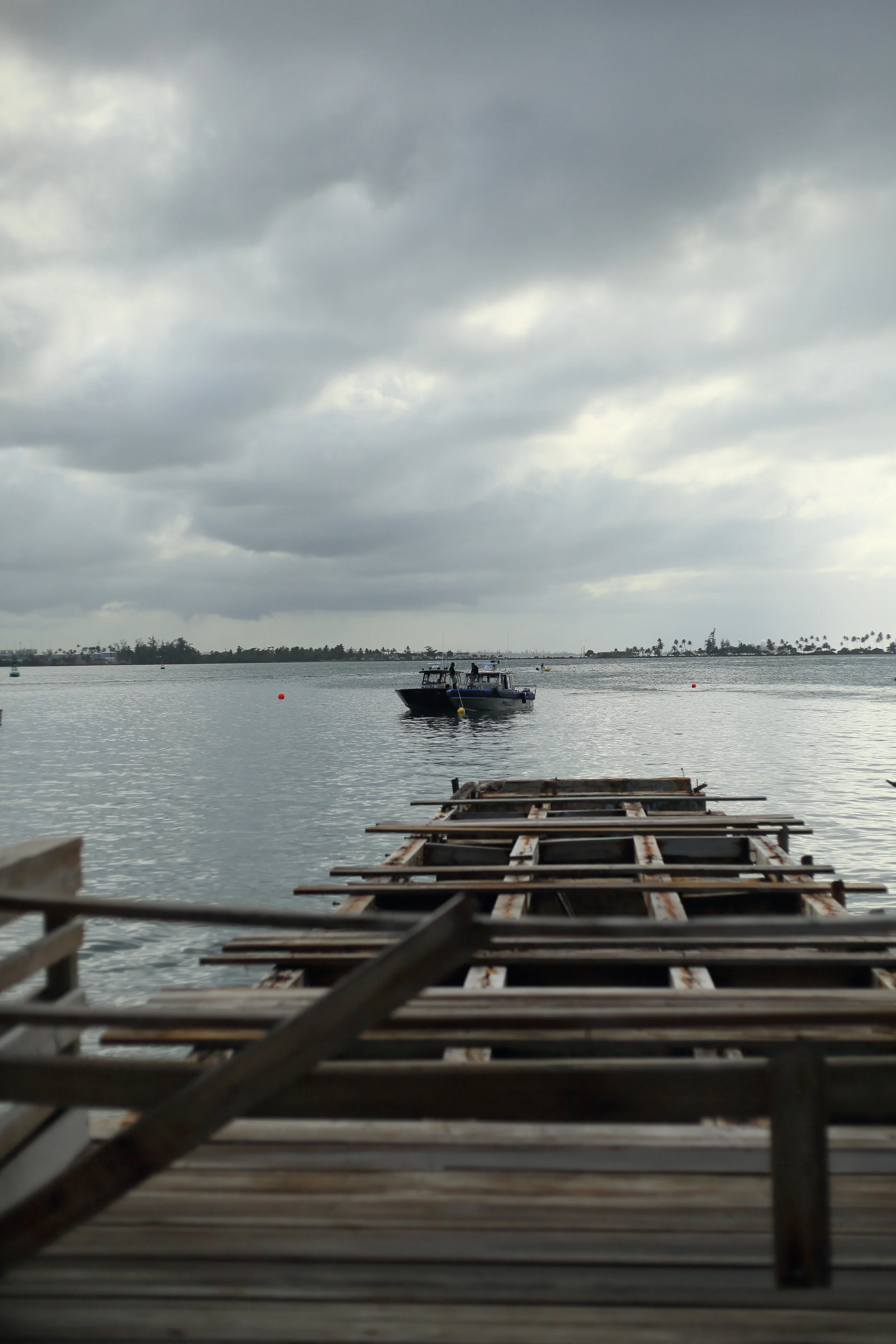 As I approached the mayor’s mansion at the crest of San Juan, I saw this police boat keeping guard of the mansion from the sea.
