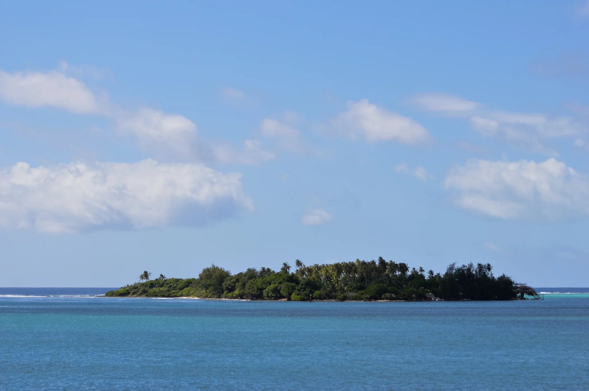 Tahaa Island, the view from the yacht. 