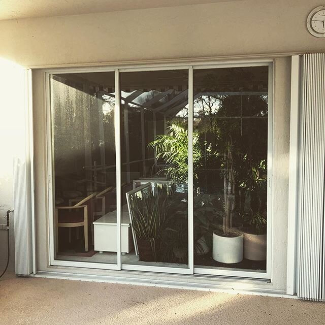 Relax and enjoy the storms. Hassle free. SGD Series 7000 &amp; Series 750 with low-e, gray glass. Scroll right ➡️ #impact #pgt #winguard #easternmetalsupply #cardinalglass #milwaukeetools #outwiththeoldinwiththenew #renovation #palmbeach #martincount