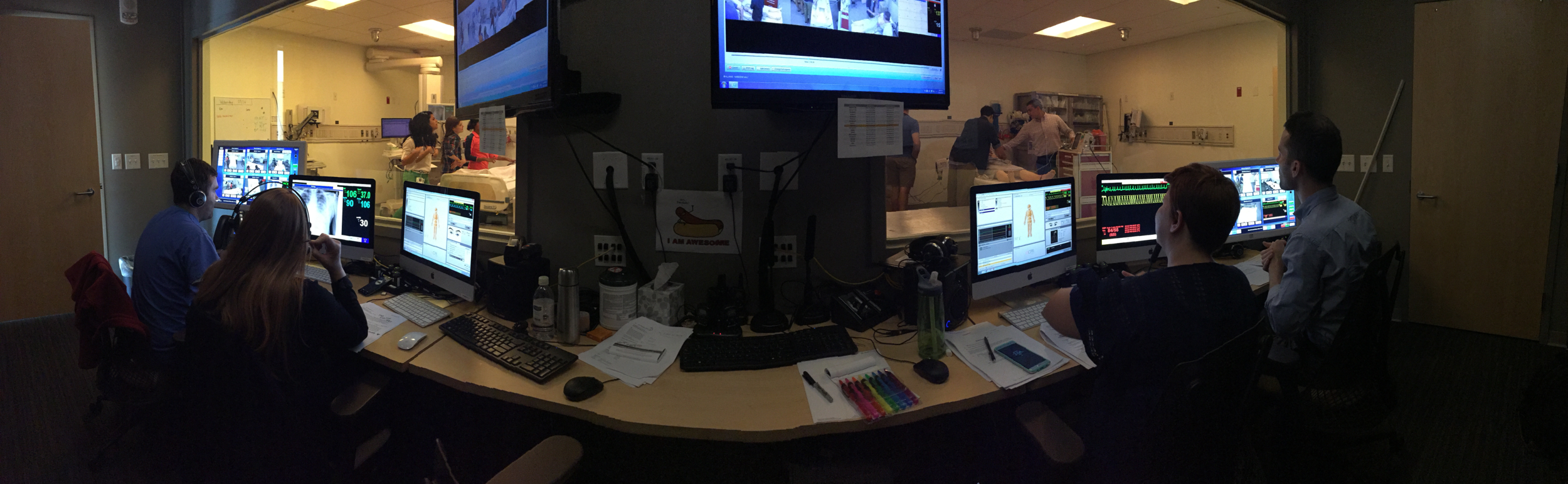 Command central from the on-call crises. It seems like every scenario turns into a code!