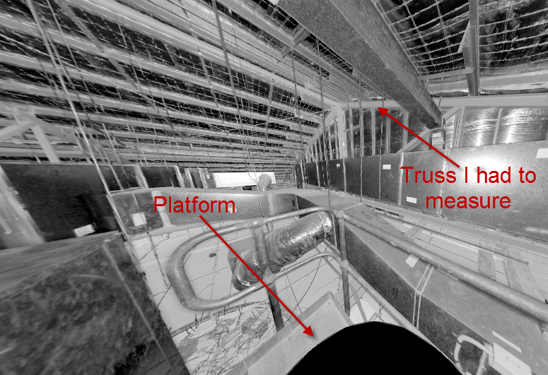 Food store Plant room - shot from a Trimble TX5 scanner