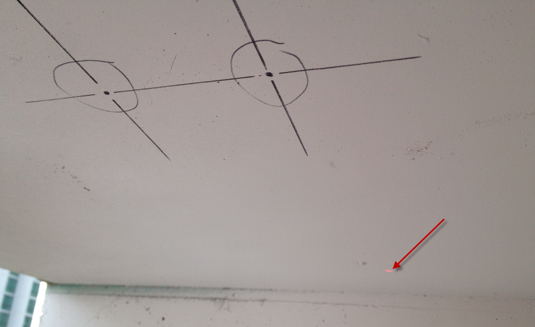 Marked positions and laser on new position