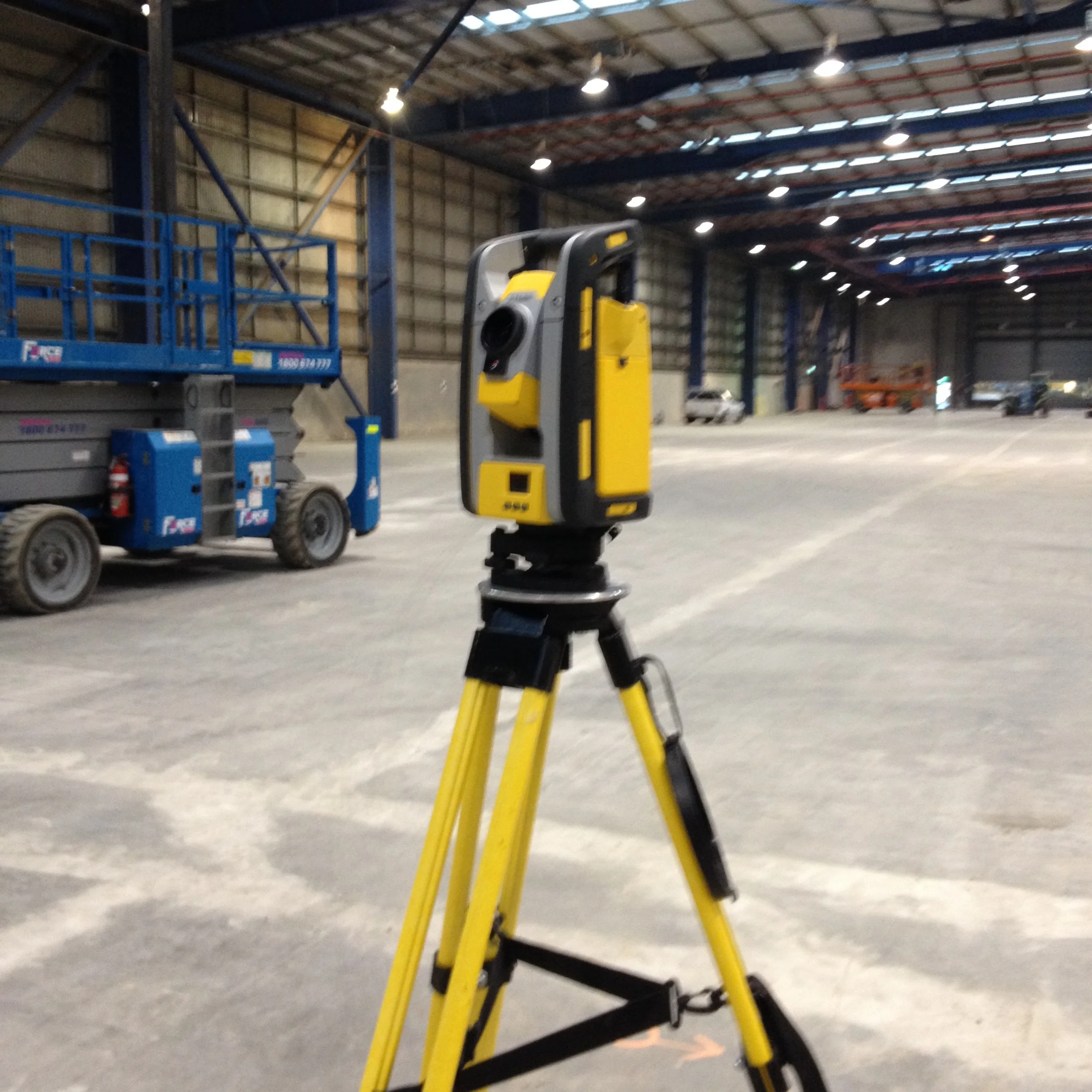 Setting out holes at a Brisbane Airport Warehouse