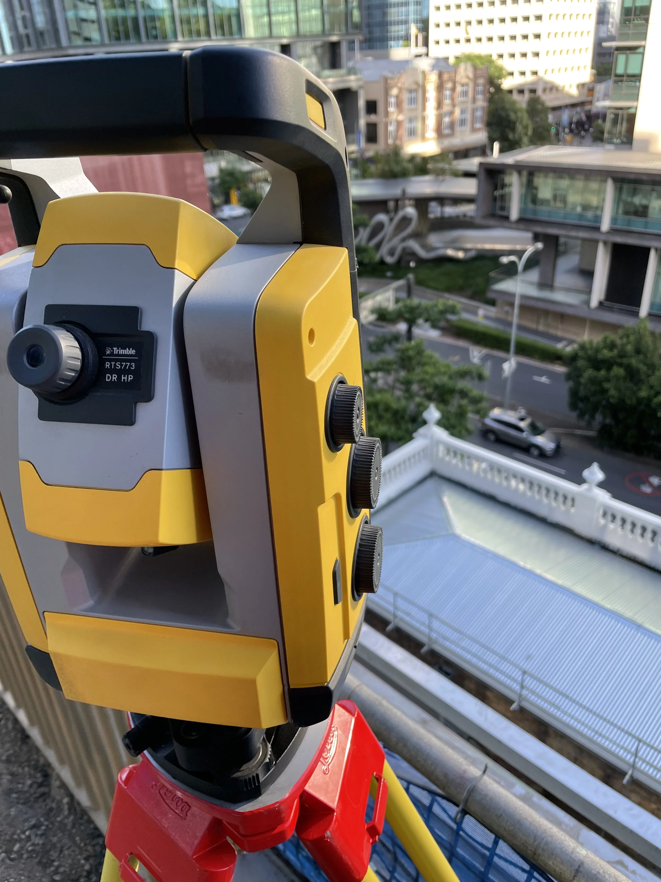 Setting out drillings at the old fruit and veg market restoration. Brisbane.