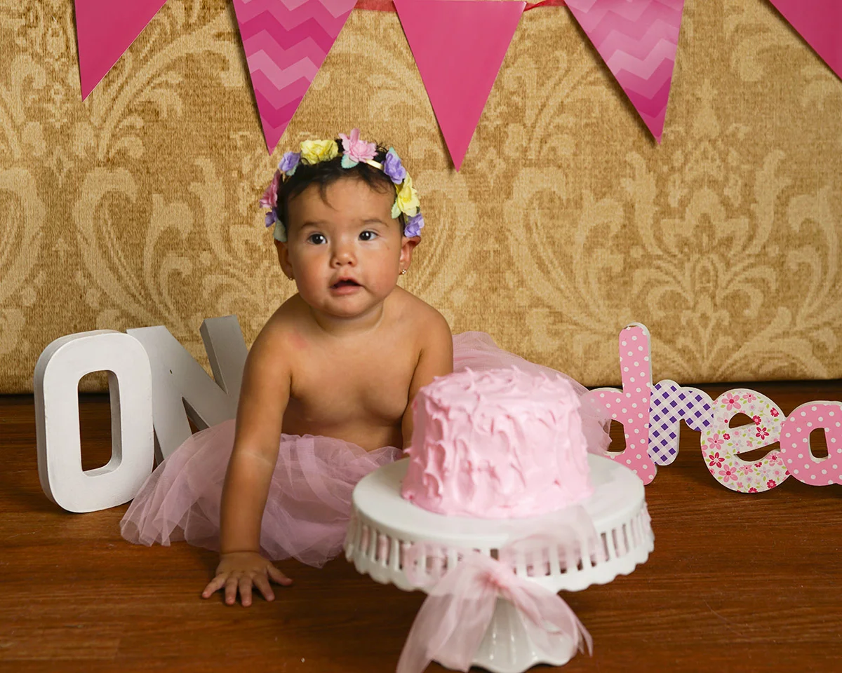 She wasn't real happy about having cake!