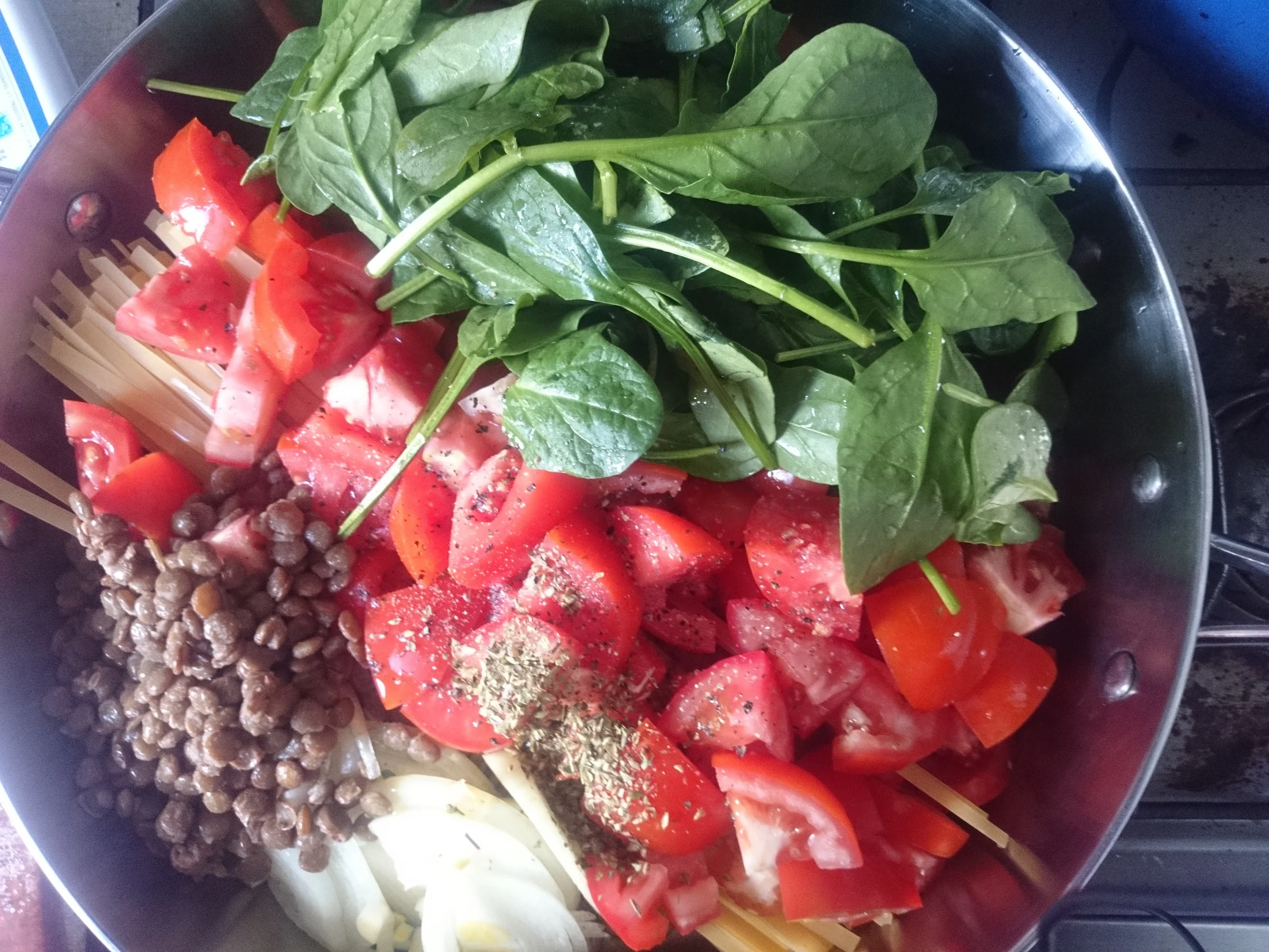 Crammed into one pan it's hard to believe this can make a delicious meal...