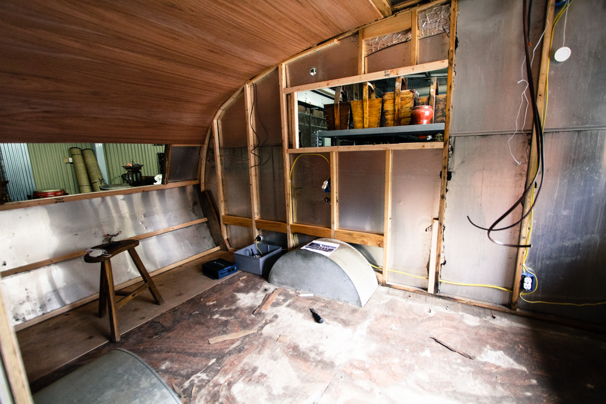 Most of the structural wood in the sides needed to be replaced and we replaced all of the electrical wiring, building in both an AC and DC system.