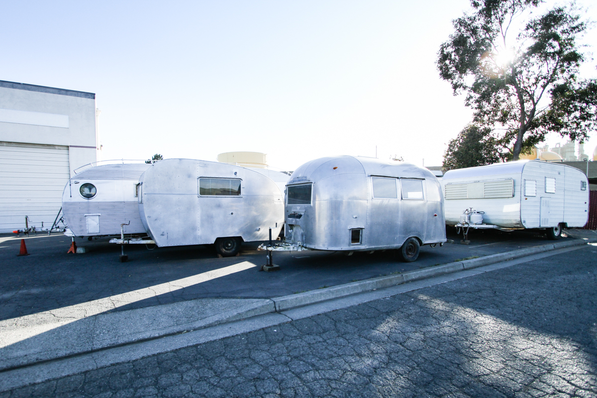 PhotoBohemia at Avalon RV getting a vintage lock, new tires and her axle serviced.