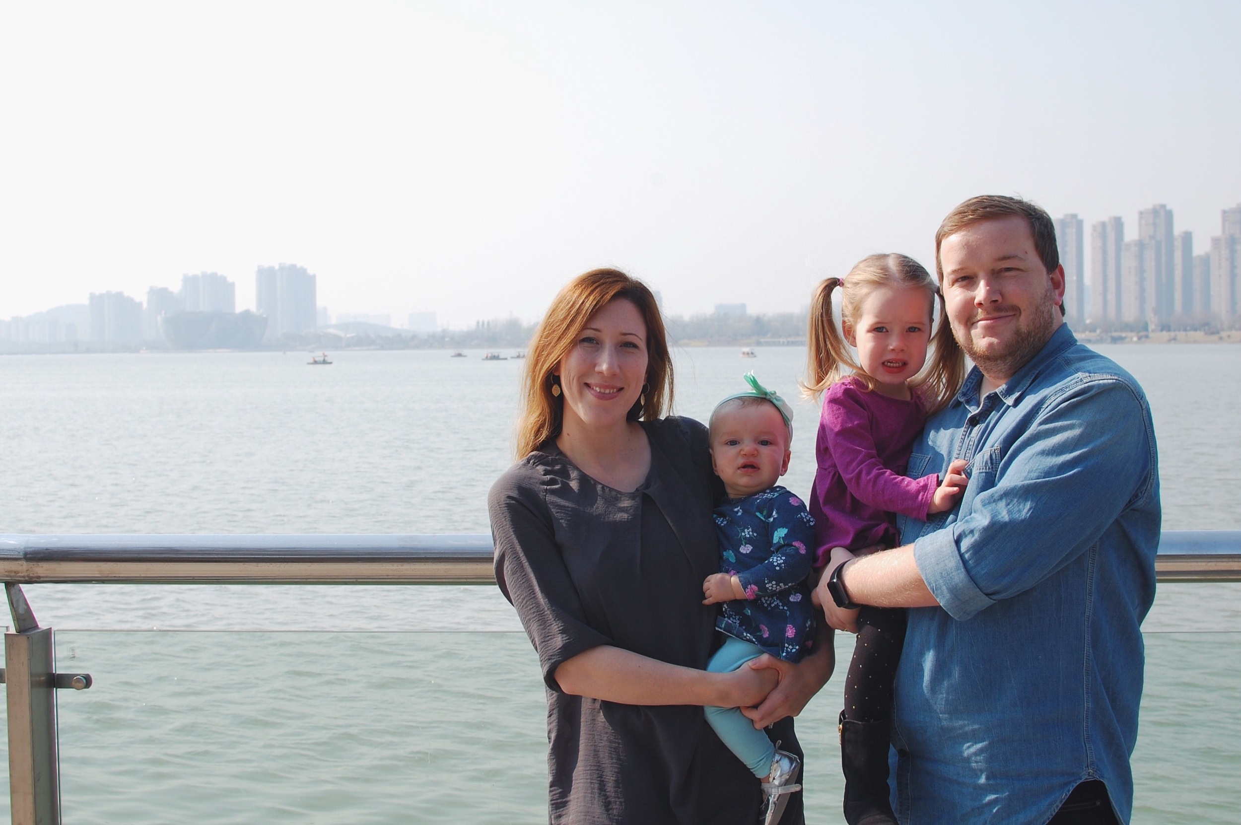 Enjoying the beautiful lakeview