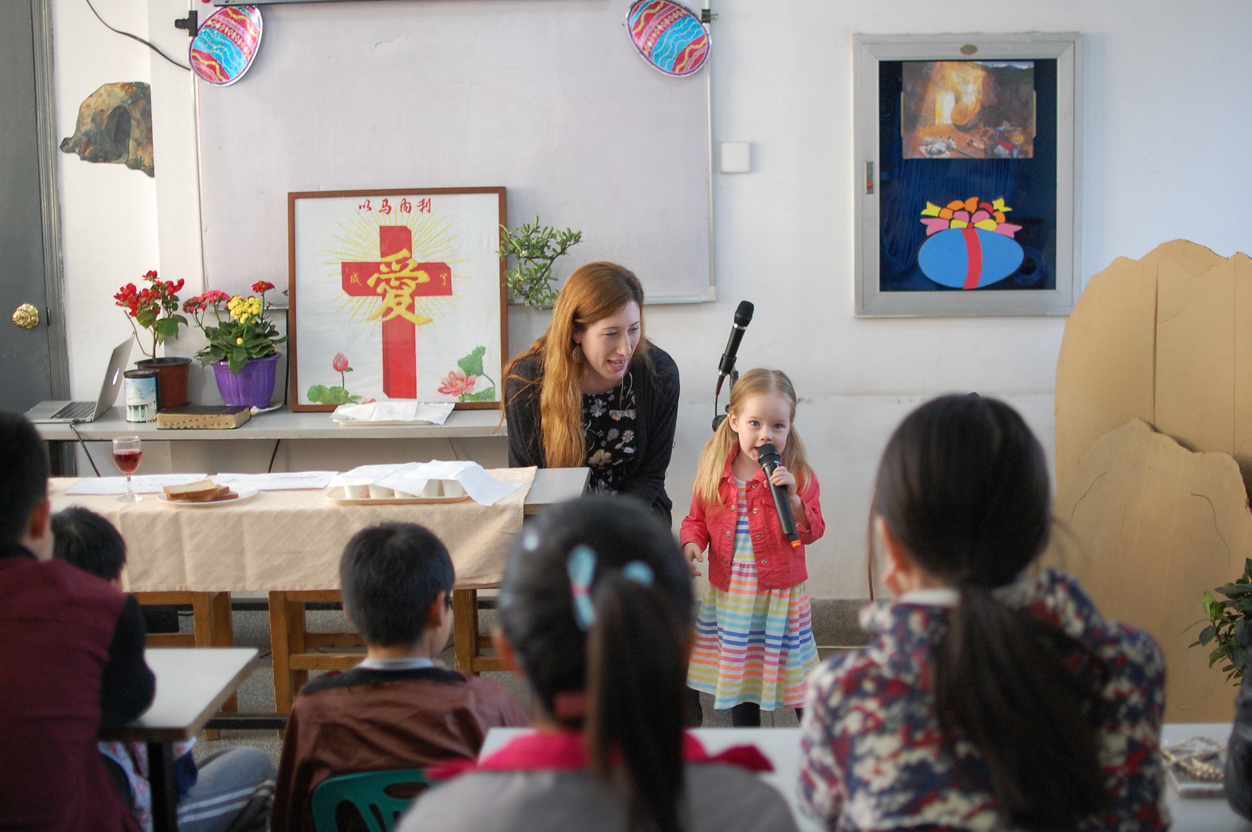 We were so proud of Abigail for singing her first special song! She really ministered to everyone who was there. She's two...who knows what she'll do in the future!
