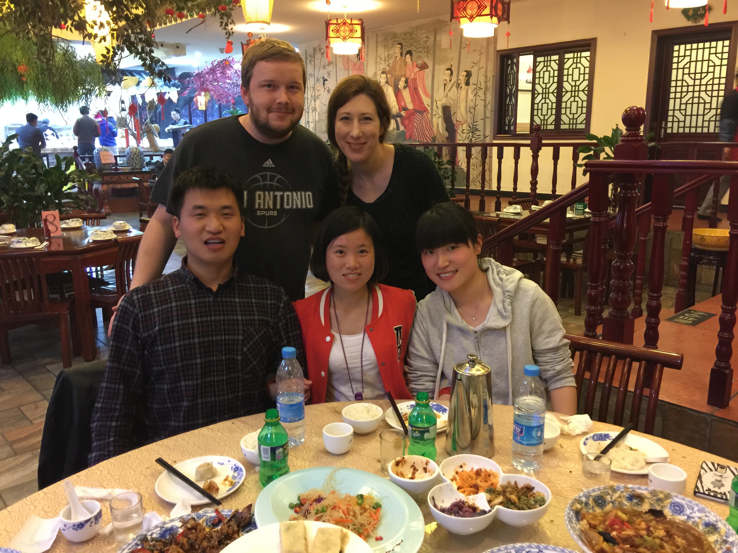 Dinner with friends. We love these guys! Pray that they all receive Jesus.