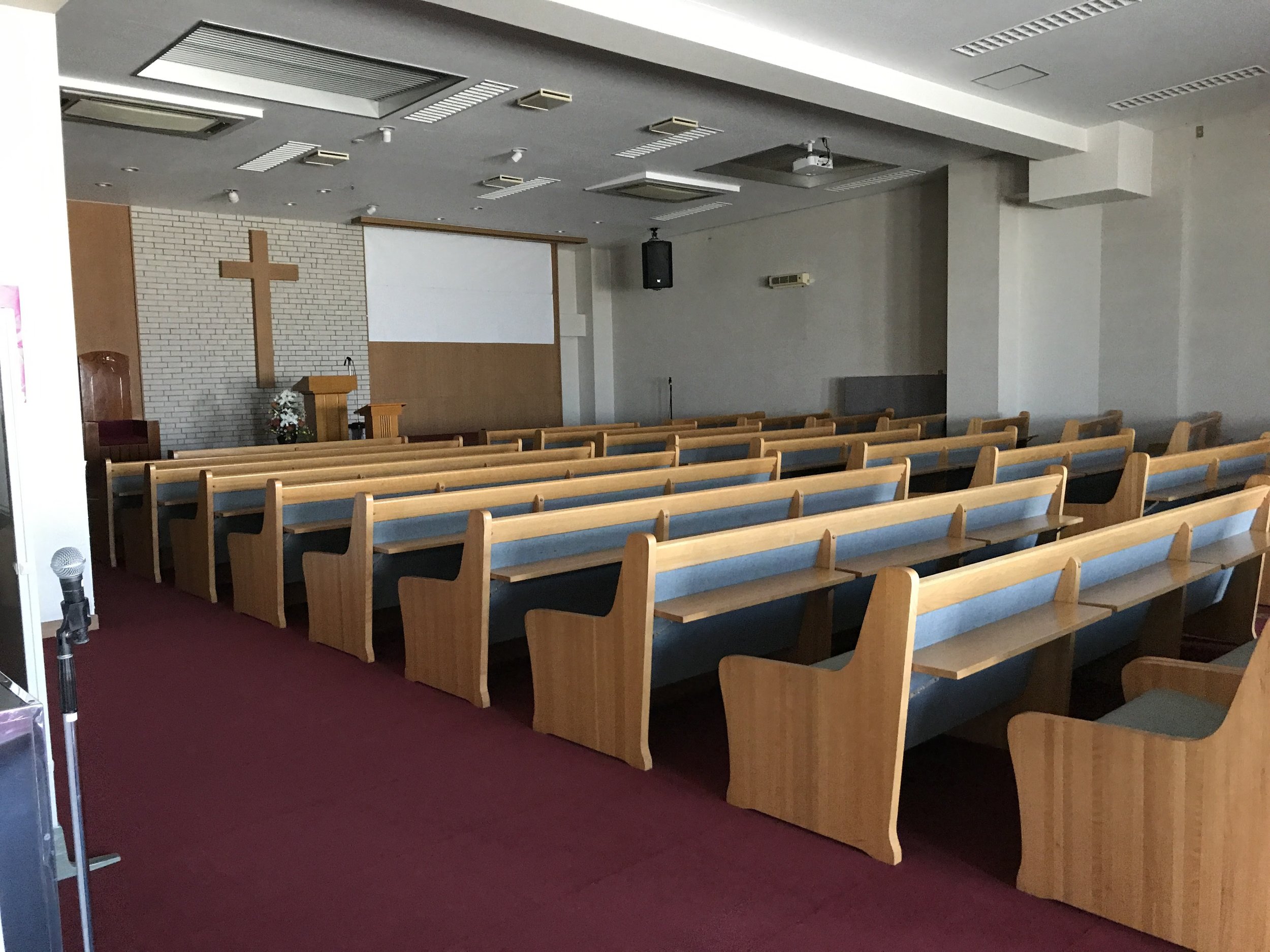 Inside of their church. A mega church for Japan.