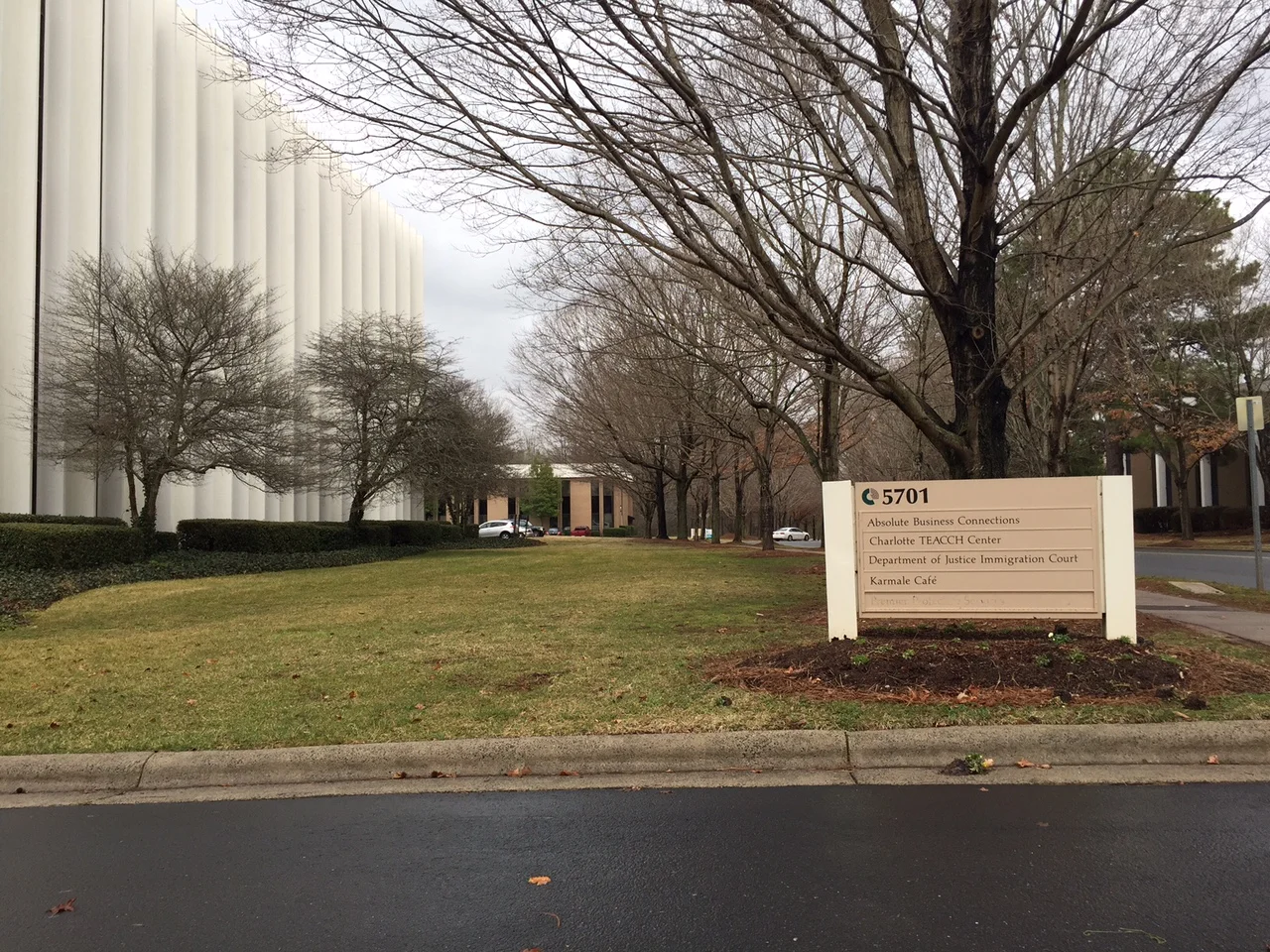 Outside the Immigration Court in Charlotte, North Carolina. (Photo by Kathryn Coiner-Collier).