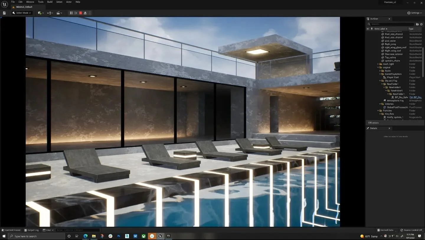 So unreal 5 engine is a real #beast , but it eats through yoyr gpu like no one's business. I'd suggest getting a 2080 at least if you want play with it. 
.
.
.
.
.
.
.
.
.
.
.
#wip #pool #fancy #3d #3ddesign #unreal #unrealengine #unrealengine5 #arch