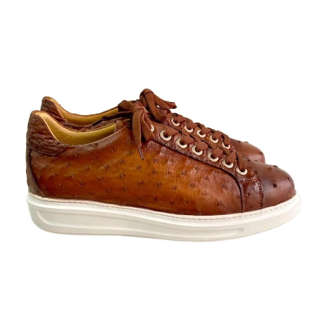 IHSS2421 1 cognac ostrich sneaker.jpeg
