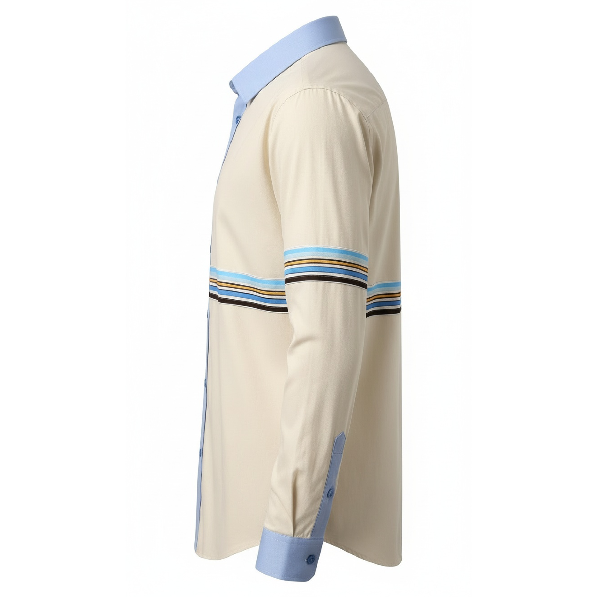 Tan Colorblock Grosgrain Shirt2.png