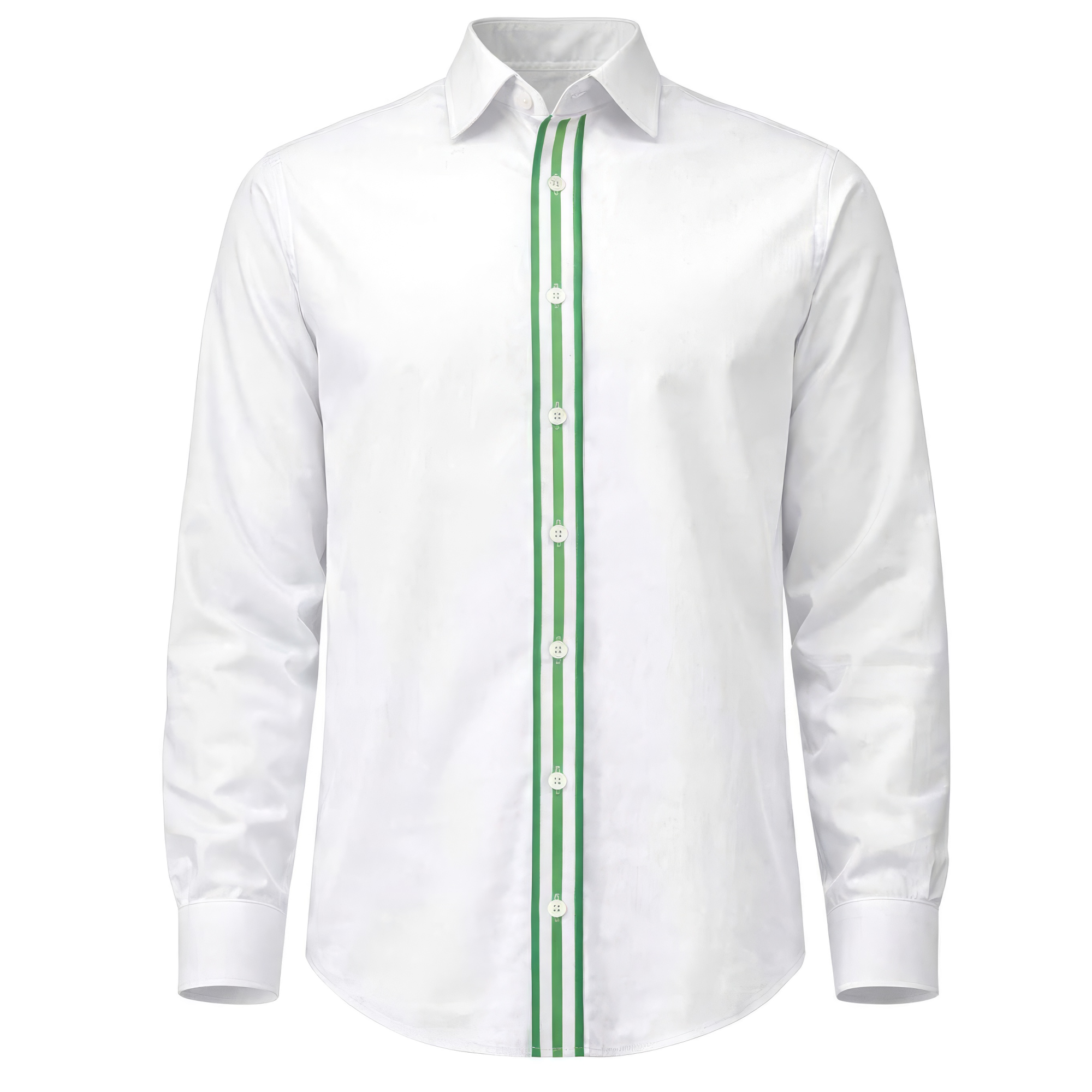 White Grosgrain Placket Shirt
