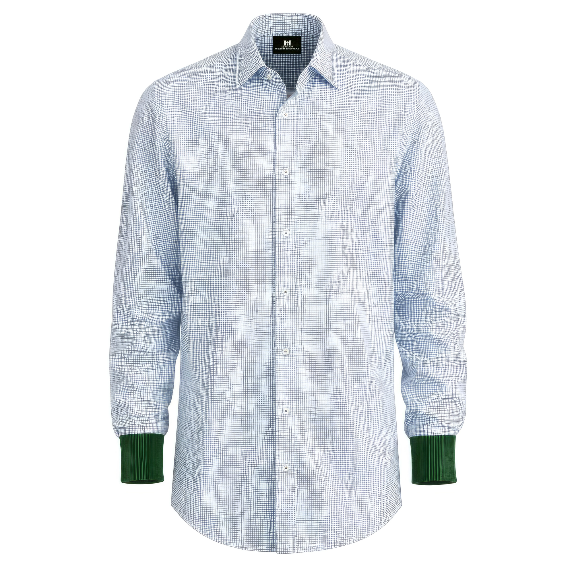 Green Gingham Check Bleisure Shirt.png