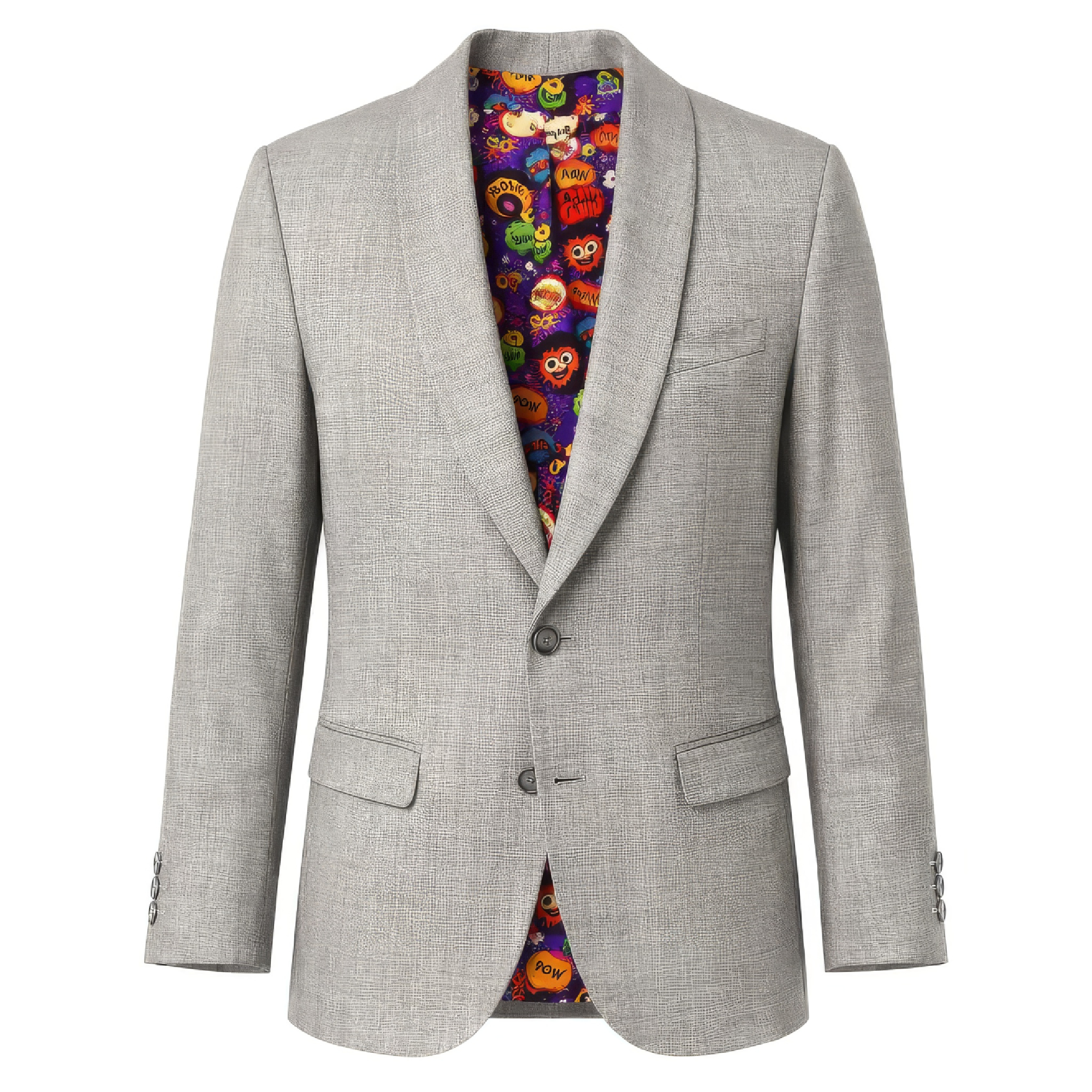 Gray Plain Weave Wool Suit.png