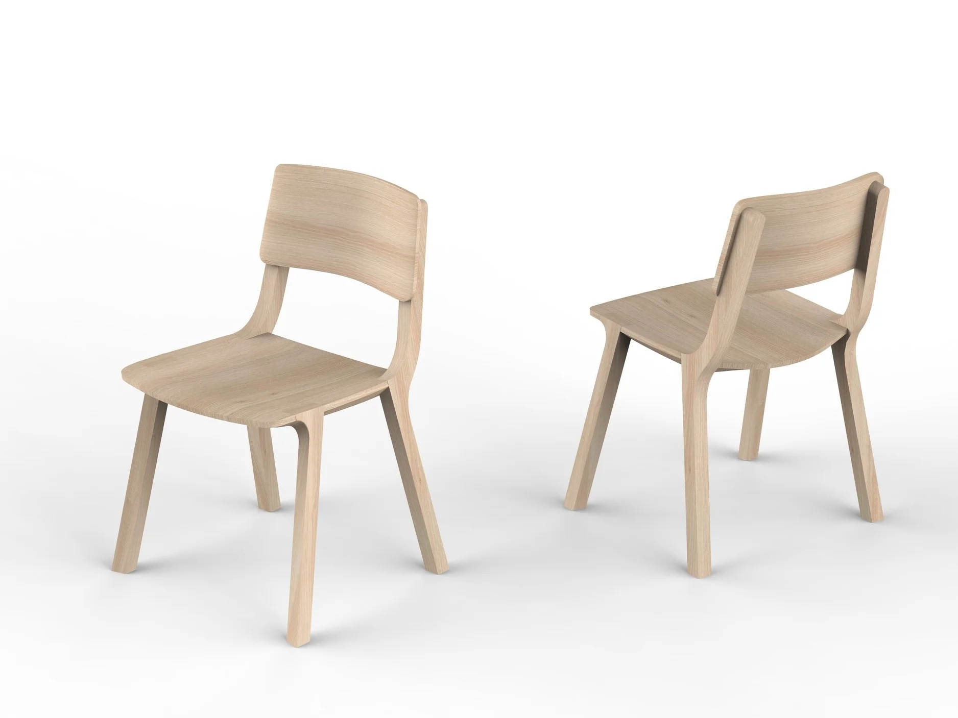 stevedore side chair in a natural finish