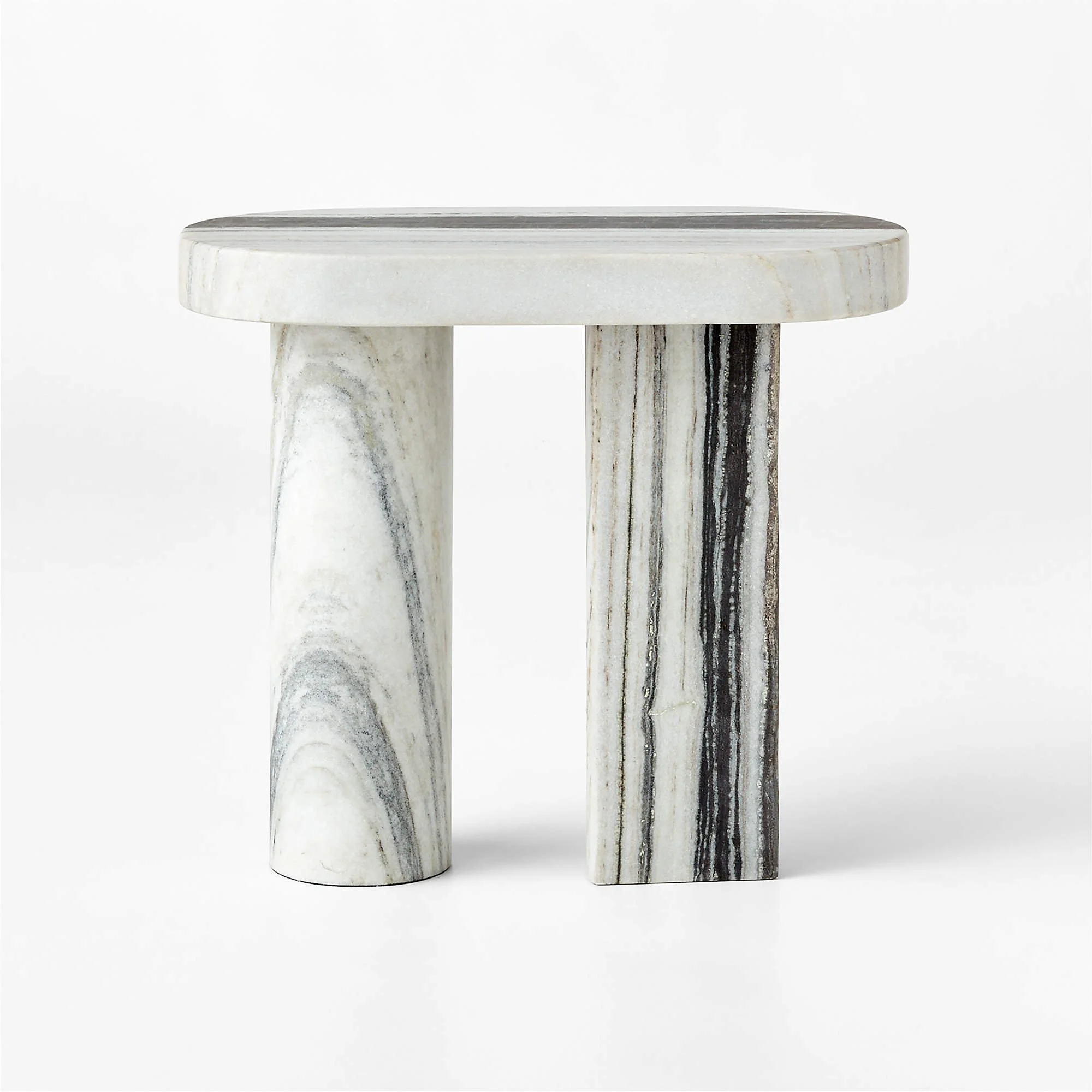 Livello solid marble side table for cb2