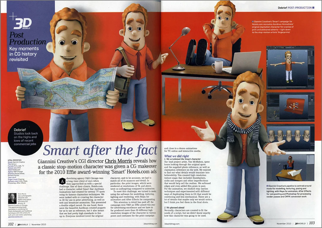 Our Hotels.com work published in 3D World Mag!
