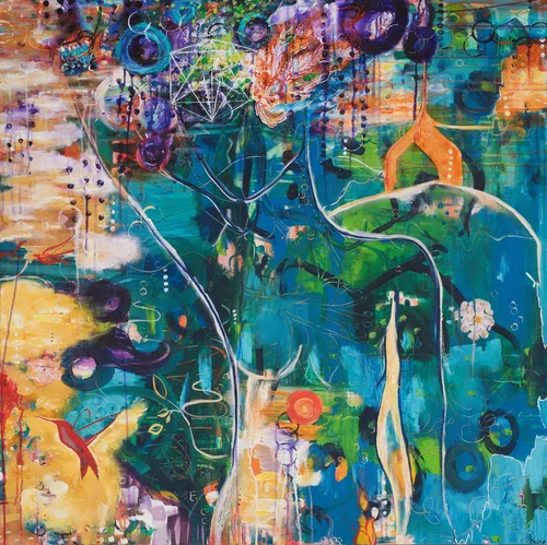 Leah Campbell Badertscher, 2014, All Rights Reserved40x40 original, acrylic on canvas