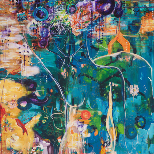 Leah Campbell Badertscher, 2014, All Rights Reserved 40x40 original, acrylic on canvas