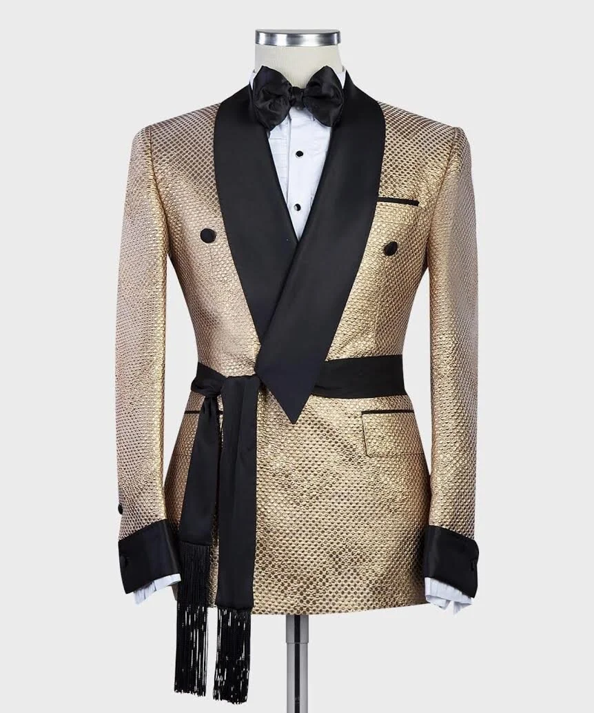 GOLD TEXTURED BELT OPTION TUXEDO
