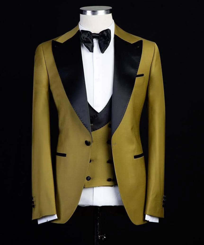 SAGE / BLACK  3-PIECE TUXEDO