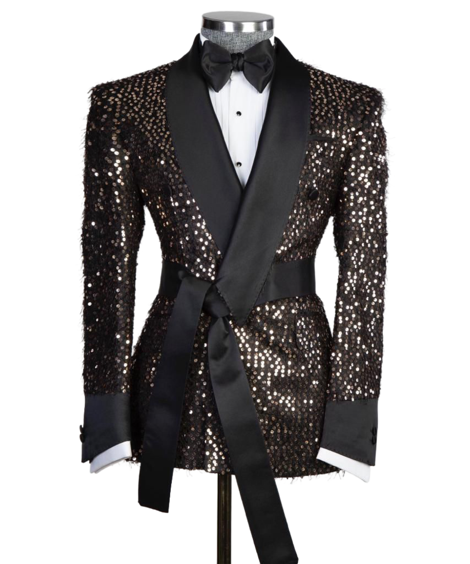 SEQUINS BELTED OPTION TUXEDO