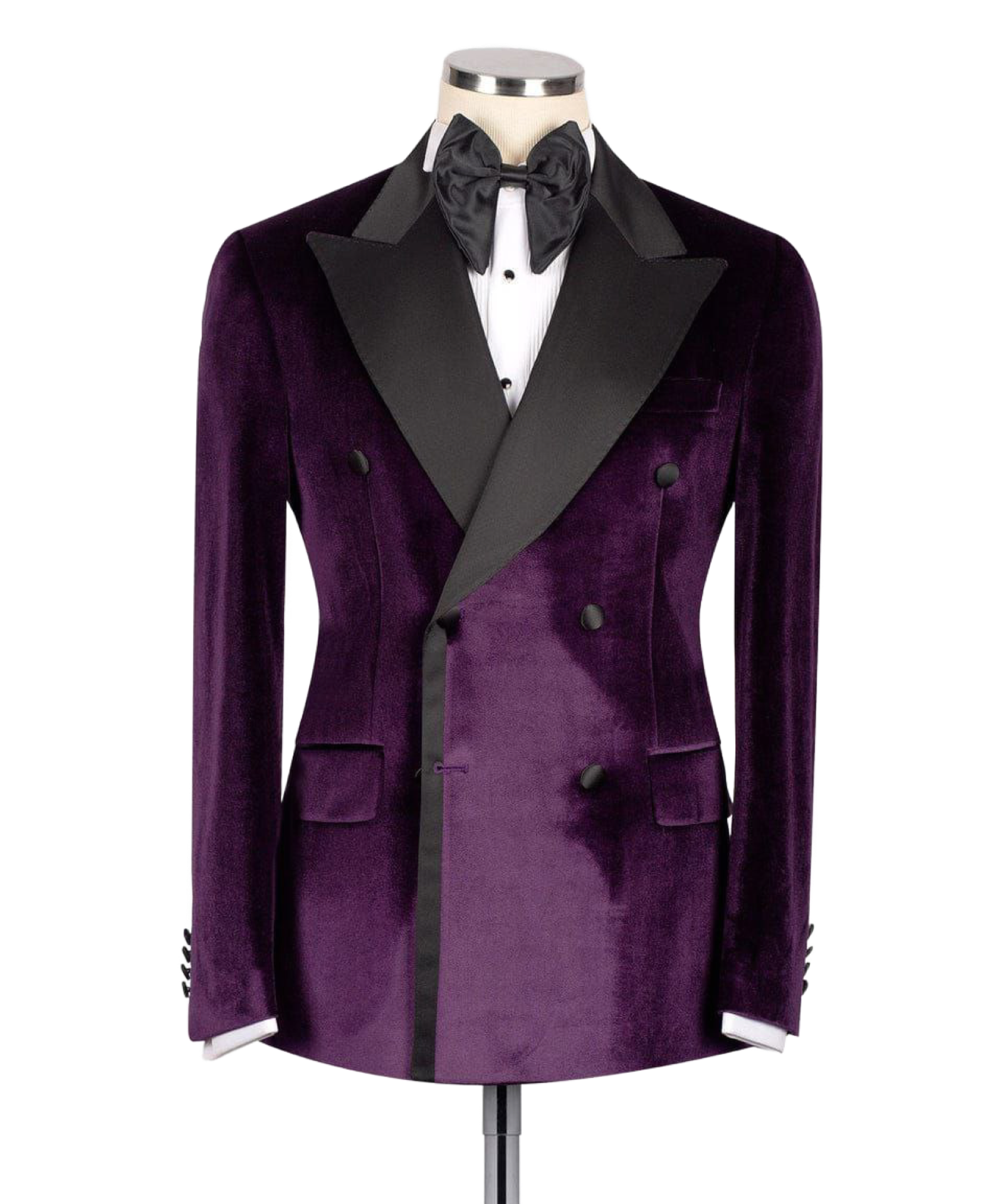 PURPLE VELVET DOUBLE BREAST TUXEDO