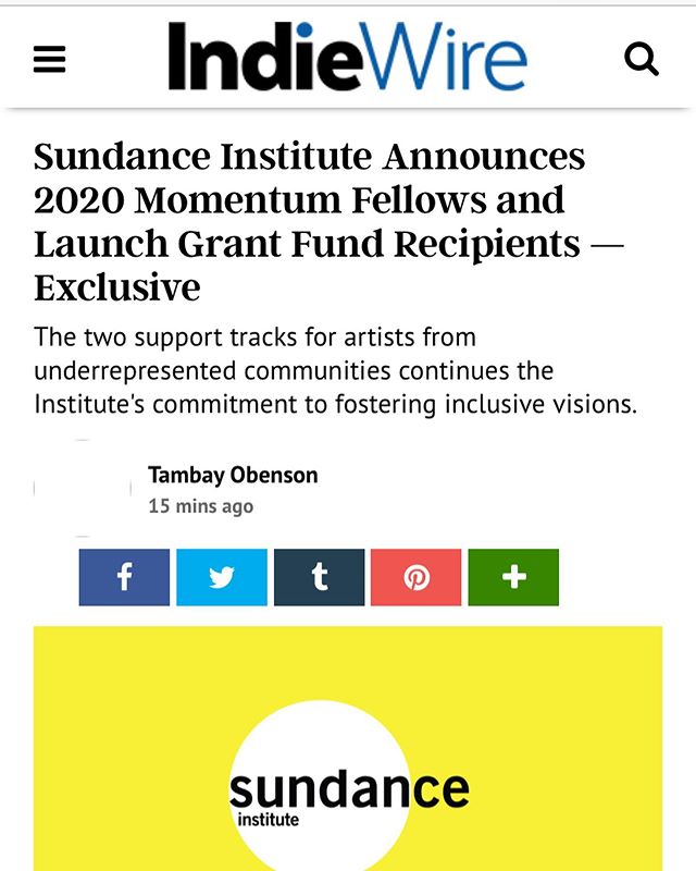 ‼️SO FREAKING STOKED to announce that we&rsquo;ve been selected as a recipient of the SUNDANCE Institute Launch Grant Fund‼️ To have the support of an institution like @sundanceorg is nothing short of a dream come true. It'll allow our film to seek o