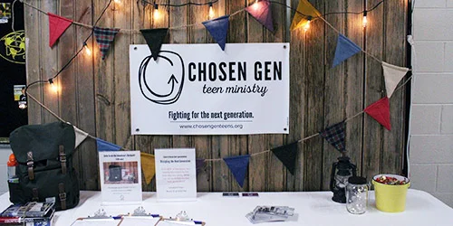 Chosen Gen Booth at Our First Event
