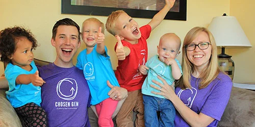 Family photo on Chosen Gen Teens Launch Day