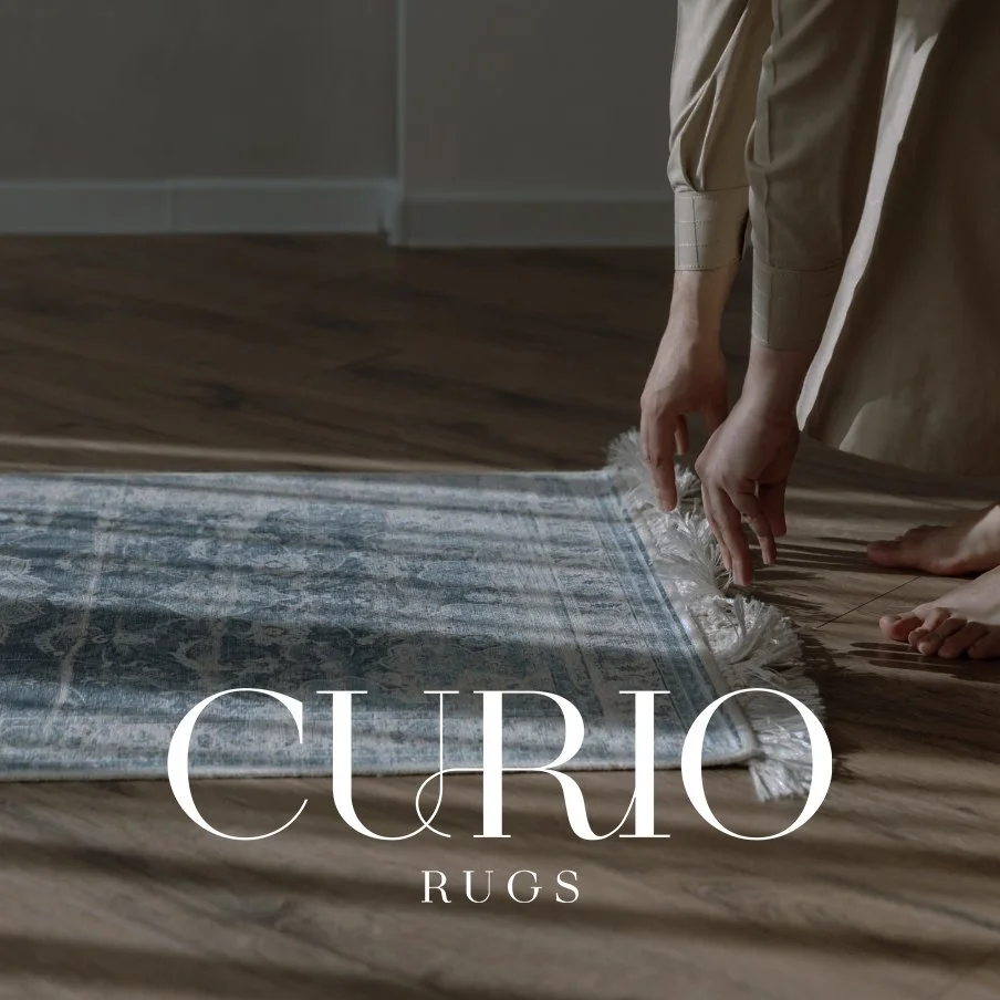 Curio Rugs logo design by Lindsay Scholz Studio
