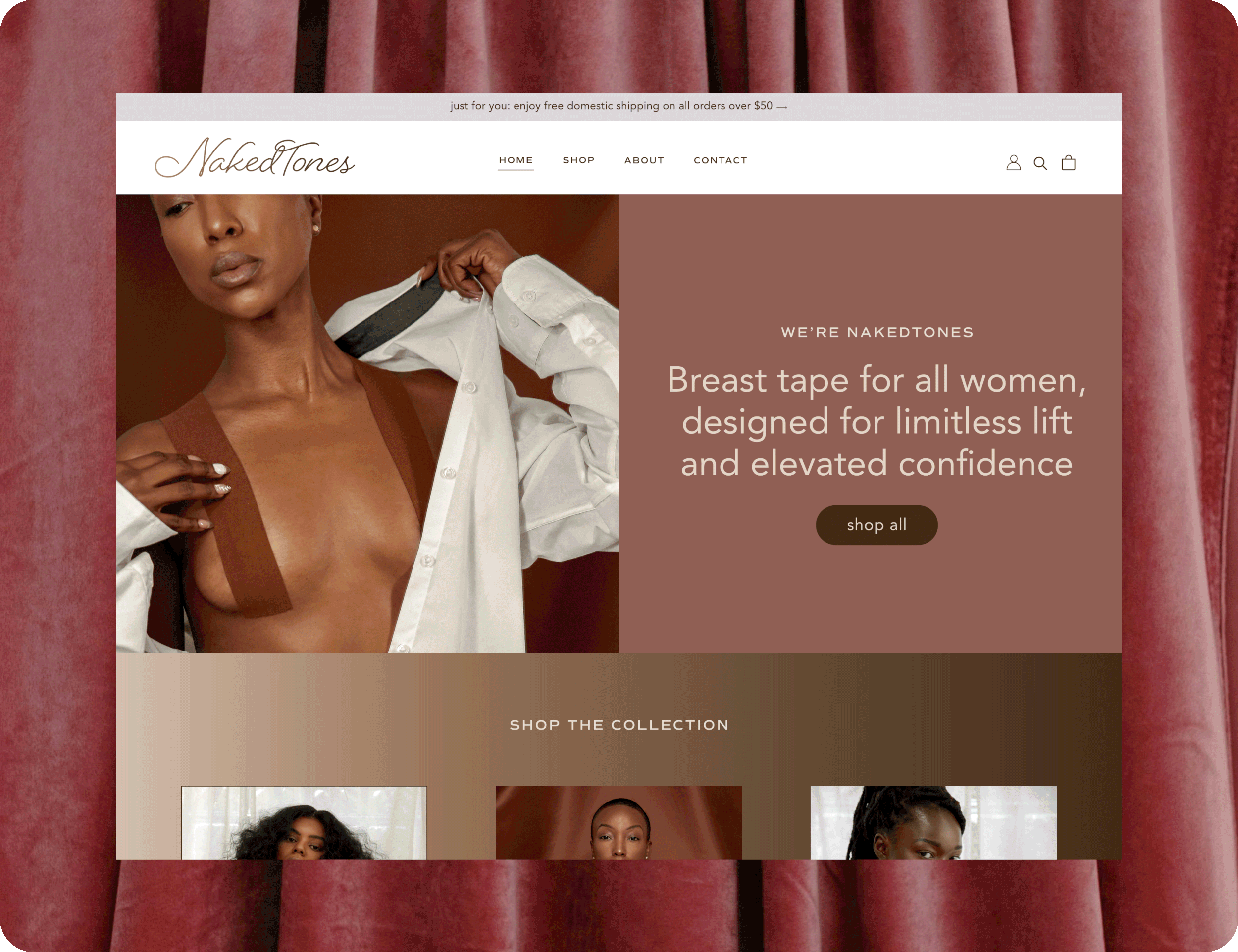 NakedTones Website-Design